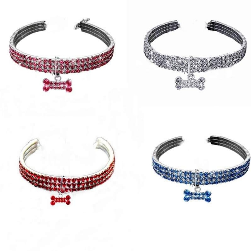 Bling Pet Collar Pink Rhinetstone